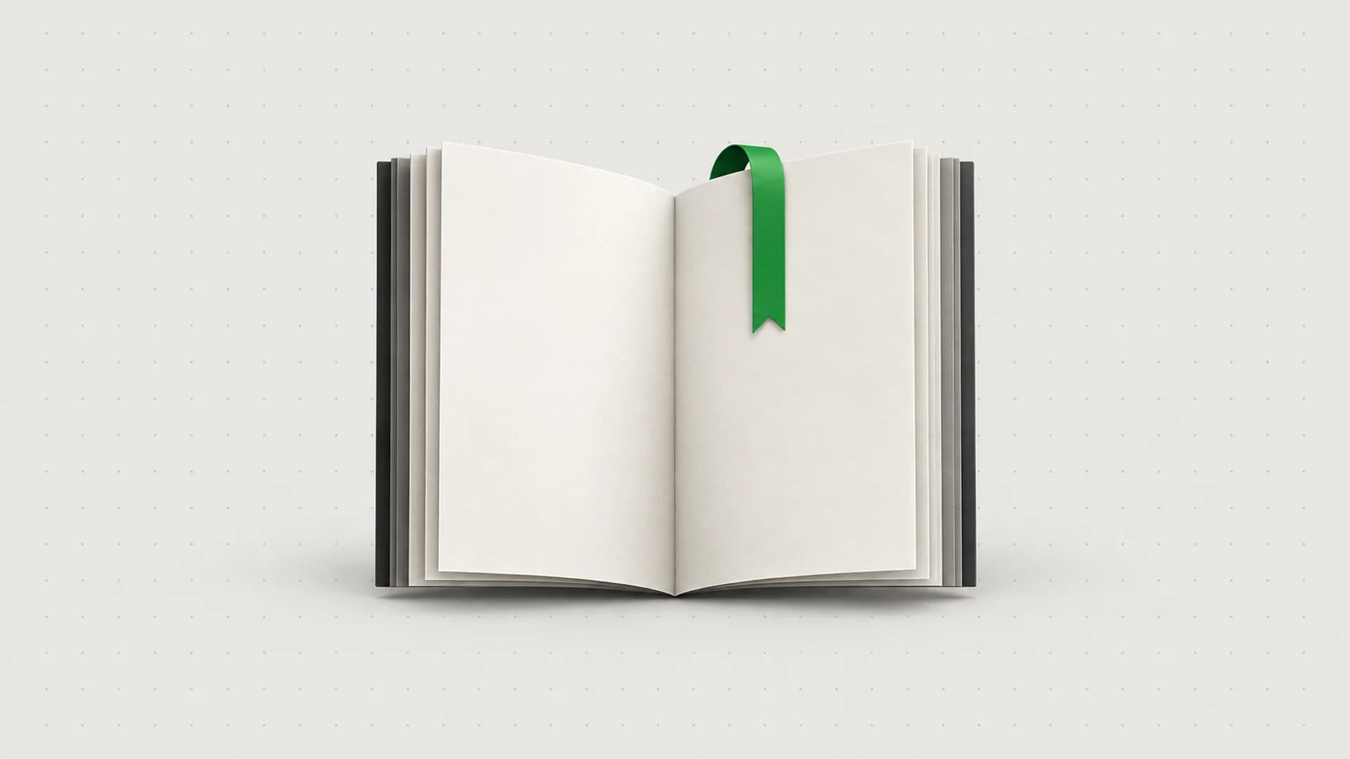 Ein aufgeschlagenes Buch mit grünem Lesezeichen steht für eine zugängliche und überprüfbare Informationsquelle.
